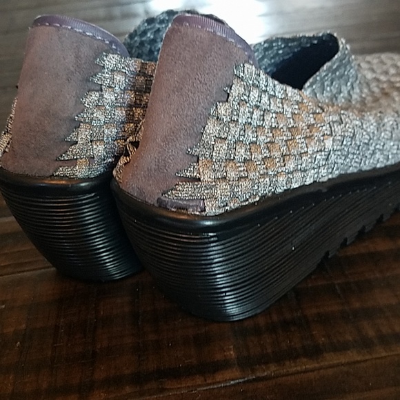Corkys Shoes Corkys Silver Wedge Slip Ons Poshmark